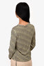 Bottega Veneta Green Patterned Silk Thin Cardigan Size 42
