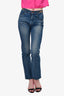 Celine Medium Wash Triomphe Belt Detail Jeans Size 27