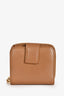 Saint Laurent Brown Leather Belle Du Jour Compact Wallet
