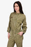 Zadig & Voltaire Military Green Zip Up Jumpsuit Size M