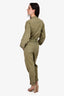 Zadig & Voltaire Military Green Zip Up Jumpsuit Size M