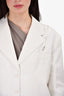 We11Done White Wool/Cotton Blend Single Breasted Blazer Size S