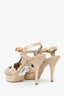 Saint Laurent Cream Patent Leather Tribute Heels Size 38.5