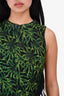 Proenza Schouler Black/Green Multi-Printed Sleeveless Dress Size S