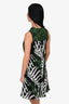 Proenza Schouler Black/Green Multi-Printed Sleeveless Dress Size S
