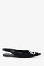 Balenciaga Black Velvet B Slingback Flats Size 39.5