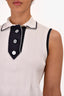 Pre-loved Chanel™ 2008 White Sleeveless Collared Top Size 38