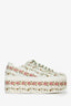 Gucci Cream Floral Canvas Platform Sneakers Size 40