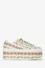 Gucci Cream Floral Canvas Platform Sneakers Size 40