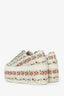 Gucci Cream Floral Canvas Platform Sneakers Size 40