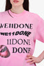 We11done Pink Logo Printed T-Shirt Size XS