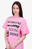 We11done Pink Logo Printed T-Shirt Size XS