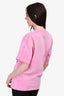 We11done Pink Logo Printed T-Shirt Size XS