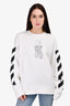 Off-White White Printed Sweater Size M