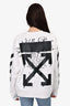 Off-White White Printed Sweater Size M