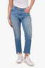 Mother Blue Denim 'The Insider Crop Step Fray' Jeans Size 28