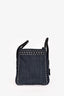 Prada Dark Blue Denim Grommet Embellished 'Twin' Tote with Strap