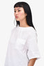 Golden Goose White Short Sleeve Front Pocket Detail Blouse Size XS