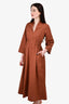 Labo.Art Brown 'Aereo' Elasticated Waist V-Neck Maxi Dress Size 0