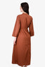 Labo.Art Brown 'Aereo' Elasticated Waist V-Neck Maxi Dress Size 0