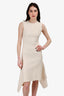 Alexander McQueen Ivory Textured Knit Sleeveless Dress Size S