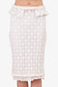 Burberry Prorsum White Lace Skirt Size 44