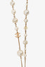 Pre-loved Chanel™ Gold Tone/Pearl Long Chain with Pearl Pendant