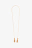 Celine Gold Toned Chain Triomphe Lariat Necklace
