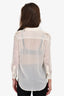 Equipment White Silk Pocket Front Blouse Size XS