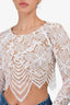 For Love & Lemons White Lace Overlay Top Size XS