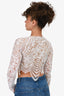 For Love & Lemons White Lace Overlay Top Size XS