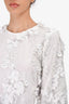 Mestiza New York White Floral Embellished Dress Size XS