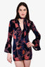 Rat & Boa Navy Velvet Button Down Dress Size XS