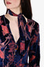 Rat & Boa Navy Velvet Button Down Dress Size XS