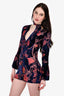 Rat & Boa Navy Velvet Button Down Dress Size XS