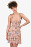 Reformation Blush Floral Print Sleeveless Mini Dress Size XS