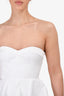 Amanda Uprichard White Strapless Tiered Mini Dress Size S