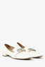 Miu Miu White Patent Logo Loafers Size 37