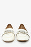 Miu Miu White Patent Logo Loafers Size 37
