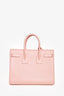 Saint Laurent Blush Leather Small Sac De Jour with Strap