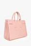 Saint Laurent Blush Leather Small Sac De Jour with Strap