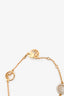 Fendi Gold Toned 'F' Signature Bracelet