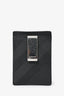 Burberry Black/Grey Check Canvas Card Holder Money Clip