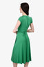 Reformation Green Plunge Wrap Midi Dress Size M