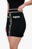 Maje Black Knit Faux Pearl Mini Skirt Size 36