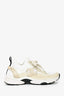 Pre-loved Chanel™ Beige/White CC Sneakers Size 38 (As Is)