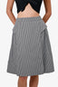 Pre-loved Chanel™ Black/White Polka Dot A-Line Mini Skirt Size 36