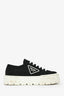 Prada Black Nylon Logo Wheel Platform Sneakers Size 40 (As Is)