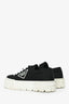 Prada Black Nylon Logo Wheel Platform Sneakers Size 40 (As Is)
