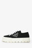 Prada Black Nylon Logo Wheel Platform Sneakers Size 40 (As Is)